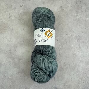 Destash Yarn Plucky Knitter Primo Fingering Weight Narragansett Grey Hand Dyed
